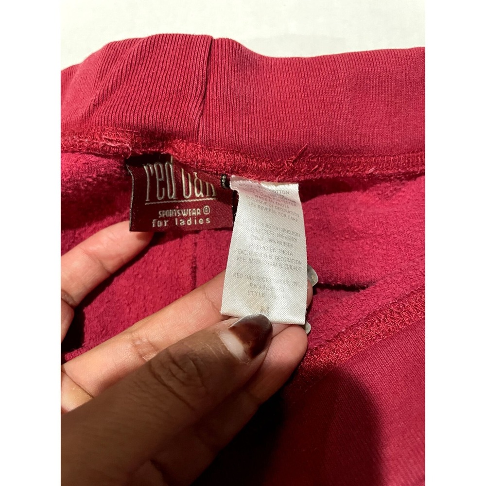 Red Oak Oklahoma Sooners Velour Tracksuit Set Crimson Red Hoodie Pants Medium S1 - Picture 7 of 10
